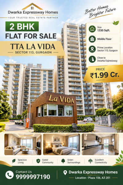 2 Bhk flat for sale in Tata La Vida Sector 113 